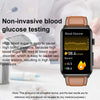 Smart Watch Ring ECG Temperature Heart Rate Blood Pressure Health Bluetooth Talking Watch, Color: Red Silicone