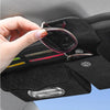 Car Sheepskin Leather Sun Visor Storage Clip (Mint Green)