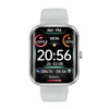 AK58 1.96 inch Screen Bluetooth Smart Watch, Silicone Band, Support Health Monitoring & 100+ Sports Modes(Silver)