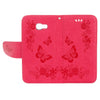 For Galaxy A5 (2017) / A520 Butterflies Embossing Horizontal Flip Leather Case with Holder & Card Slots & Wallet & Lanyard (Red)