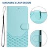 For Samsung Galaxy A26 Honeycomb Embossing RFID Leather Phone Case(Mint Green)