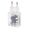 64-222 2A Three USB Transparent Charger, specification: EU Plug