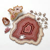 Allotype Agate Puzzle Difficult Wooden Jigsaw Puzzle Toy(Flower)