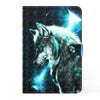 For Samsung Galaxy Tab S6 Lite 3D Painted Pattern Leather Tablet Case(Wolf)