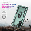 For Samsung Galaxy A36 5G Shockproof TPU + PC Phone Case with Holder(Dark Green)