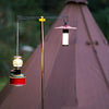 Outdoor Camping Telescopic Double Hook Folding Light Stand(Golden)