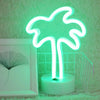 Coconut Tree Romantic Neon LED Holiday Light with Holder, Warm Fairy Decorative Lamp Night Light for Christmas, Wedding, Party, Bedroom(Green Light)