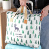Clothes Quilt Storage Bag Large Capacity Waterproof Moistureproof Moving Luggage Bag, Style: 120L Extra Large Elk