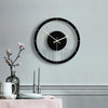TM011 B Round Wooden Dial Transparent Acrylic Mute Wall Clock