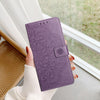 For Samsung Galaxy A26 5G Flower Embossed Leather Phone Case(Purple)
