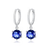 S925 Sterling Silver Water Drop Zircon Women Earrings(Blue)