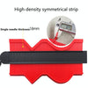 10 Inch Self-locking Contour Gauge Encryption Widens Arc Measuring Ruler(Blue)