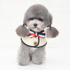Dog Bandana Bib with Bow Tie, White, M (20-25cm Neck)