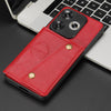 For Xiaomi Poco F6 Double Buckle Card Slots Magnetic Phone Case(Red)