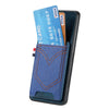 For Samsung Galaxy S25 Ultra 5G Denim Texture Leather Skin Phone Case with Card Slot(Blue)