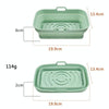 Air Fryer Grill Mat High Temperature Resistant Silicone Baking Tray, Specification: Rectangular Green