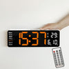 6629 13 Inch Multifunctional LED Living Room Large Screen Wall Clock(White Shell Orange Light)