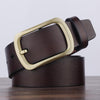 Dandali YY23 Men Retro Antique Pin Buckle Leather Belt Waistband, Length: 95-115cm (Coffee)