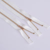 100 PCS No.3 Metal Copper Zipper Pants Placket Zipper, Specification: 30cm(Light Gold + White)