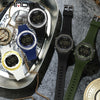 SANDA 6093 Waterproof Luminous Electronic Digital Watch(Army Green)
