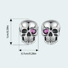 S925 Sterling Silver Oxidized Dark Style Skull Earrings Halloween Earrings(SCE1771)