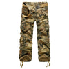 Mens Athletic Overalls Multi-Pocket Casual Pants, Size: 30(Camouflage Yellow)