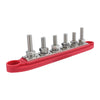 M8 Nylon Base RV Yacht Waterproof Dustproof Cover 6-post Bus Bar, Color: Red With Terminal Heat Shrink Tube