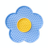 Sunflower Silicone Licking Mat, Blue, 15cm, Cat & Dog Slow Feeder