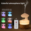 V50 Desktop Colorful Night Light Humidifier Wood Grain Water Drop Aroma Diffuser, Spec: US Plug(White)