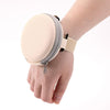 Folding Sunglasses Round Storage Bag Air Cushion Shape Glasses Case(Beige)