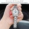 OLEVS 5567 Women Steel Strap Waterproof Quartz Watch(White + Silver)