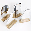 Irregular Acrylic Mirror With Wooden Base Photo Props(Cloud)
