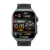 ET585 2.04 inch Nylon Strap IP68 Waterproof Smart Watch, Support ECG / Blood Composition Measurement(Black)