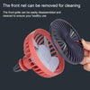 F829 Portable Car Air Outlet Electric Cooling Fan with LED Light(Yellow)