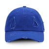 Washed Baseball Cap Casual Retro Shading Distress Torn Cap, Size:One Size(Blue)