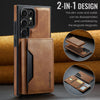 For Samsung Galaxy S23 Ultra 5G DG.MING MAGKING-K2 Series MagSafe RFID Card Bag Detachable Phone Case(Brown)
