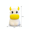 Colorful Dull Cow Silicone Night Light Led Creative Dream Bedroom Bedside Patted With Sleeping Lights, Style:USB Charging