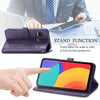 For Alcatel 1L 2021 Mandala Flower Embossed Horizontal Flip Leather Case with Holder & Three Card Slots & Wallet & Lanyard(Purple)