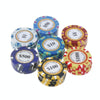 100 PCS Texas Hold'em Clay Chips Professional Casino Coin(Par Value and Color Random Delivery)