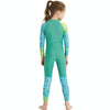 DIVE & SAIL LS-18822 Children Diving Suit Outdoor Sunscreen One-piece Swimsuit, Size: XXL(Girl Green)