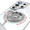 For Samsung Galaxy S25 Ultra 5G 360 Holder MagSafe Acrylic Hybrid TPU Phone Case(Frosted White)