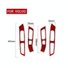 Car Window Lift Decorative Sticker for Volvo V60 2010-2017, Left and Right Drive (Red)