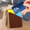 For Samsung Galaxy Z Flip5 VIETAO Metal Ring Card Slot PU Phone Case(Yellow Brown)
