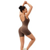 Sports Tight Hip-Lifting Yoga Bodysuit With Chest Pad, Size: L(Blue Gray)