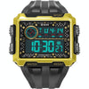 SYNOKE 6861 Outdoor Luminous Waterproof Multi-Function Square Large Screen Display Sports Electronic Watch(Black Gold)