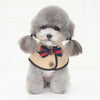 Dog Drool Scarf with Bow Tie, Khaki, Large (25-30cm Neck)
