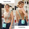 For Samsung Galaxy Z Flip5 Crossbody Zipper Dual Buckle Card Bag Folding Phone Case(Green)