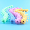 12 PCS Children Soft Rubber 16-Section Caterpillar Stretch Decompression Toy(Green)