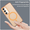 For Samsung Galaxy S23 5G MagSafe Frosted Translucent TPU + PC Full Coverage Phone Case(Orange)