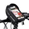 WEST BIKING Bicycle Bag Touch Screen Waterproof MTB Road Bike Handlebar Phone Bag Reflective Front Frame Bag(Black)